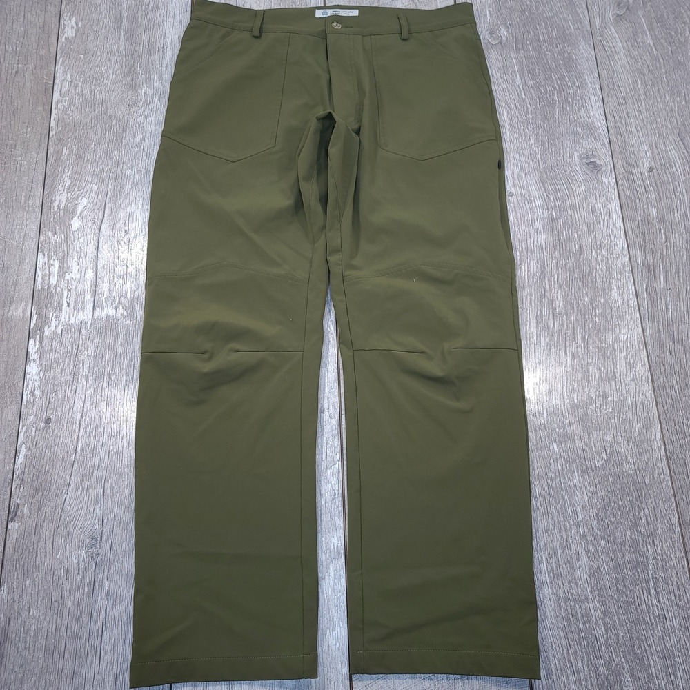 Tilley Wanderer Collection Pants Mens 36 Olive Green Merino Wool Blend Hiking